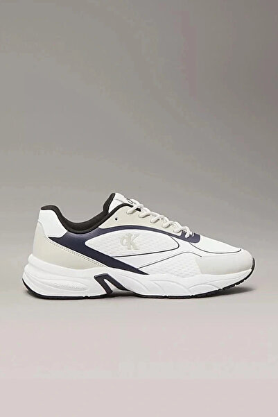 Calvin Klein Erkek Krem - Beyaz - Kırmızı Düşük Bilekli Spor Ayakkabı