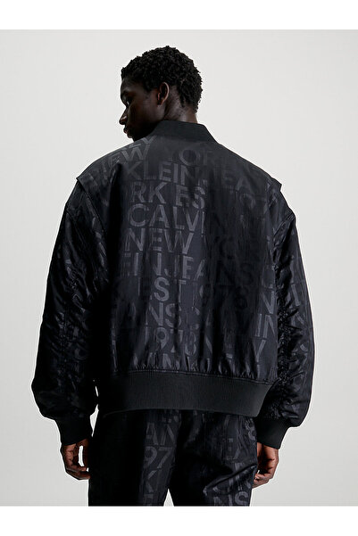 Calvin Klein Erkek Logo Aop Fashion Bomber Ceket