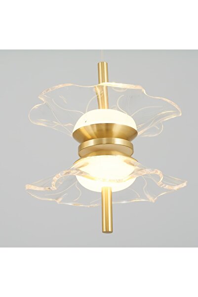 Özcan Aydınlatma 4113-1Ak Fona K.Tekli Sarkıt Gold