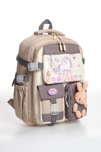 Roxbros Korean Style Unicorn Figured Multi-Compartment Primary School Backpack, Girls' School Bag