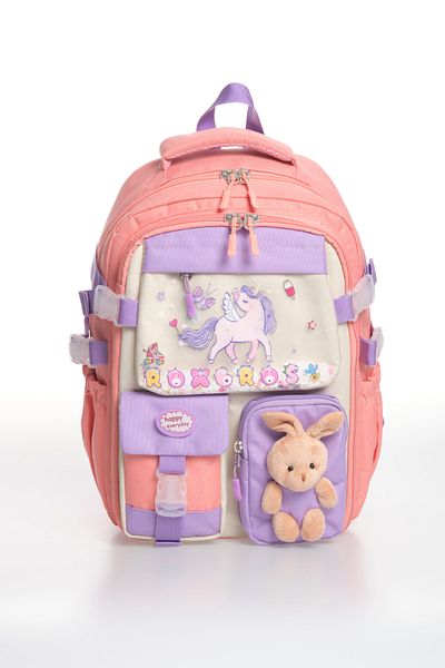 Roxbros Korean Style Unicorn Figured Multi-Compartment Primary School Backpack, Girls' School Bag