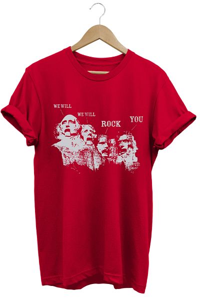 onsrawear Festival Music We Will Rock You Printed Unisex 100% Cotton Basic T-Shirt