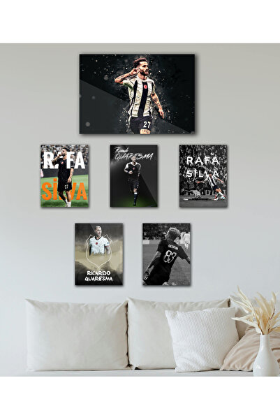 Pi Dekorasyon "Beșįktaș" Kara Kartal Taraftar Dekoratif MDF Tablo Rafa Silva ...