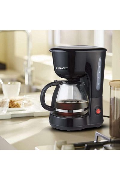 sonashi Drip Coffee Maker - With Glass Jar | Permanent Filter with Anti-drip Function | On/Off Switch with L