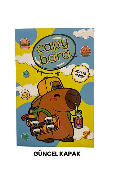 Mielibon Carte de autocolante Capybara – 16 pagini 208 autocolante, bloc de autocolante