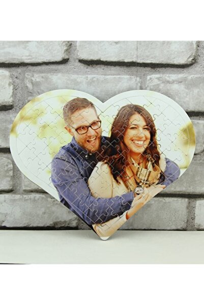 Sevilla Kişiye Özel Fotoğraflı Kalp Puzzle Yapboz Eğitici Ve Eğlenceli Hediye