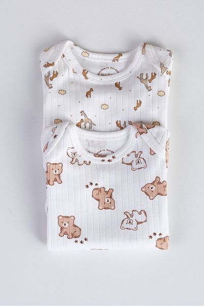 Bondberro 2-Piece Set Camisole Envelope Collar Newborn and Baby Bodysuit