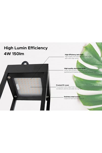 RAFEED 4W LED Comfort Life Dimmable Table Lamp 3000K, USB C Rechargeable, Black