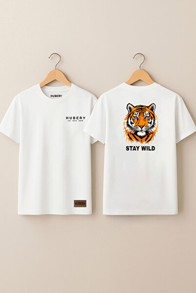 Rabia Yıldız Men's Oversize Printed T-Shirt-Tiger Printed/Hubery