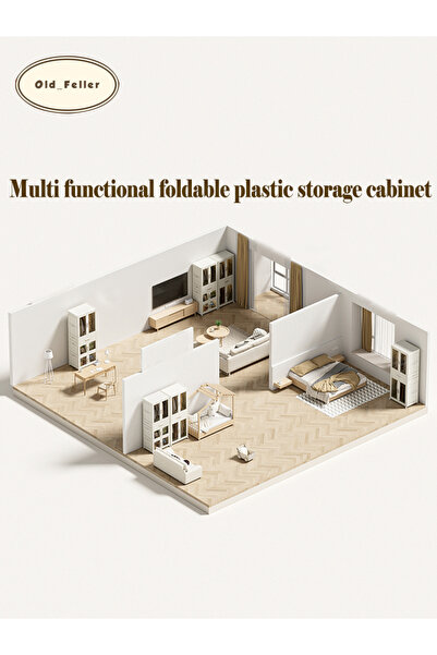 Old_Feller خزانة ملابس محمولة قابلة للطي للأطفال من طبقتين مع قضيب تعليق، 6 علاقات، إعداد سريع