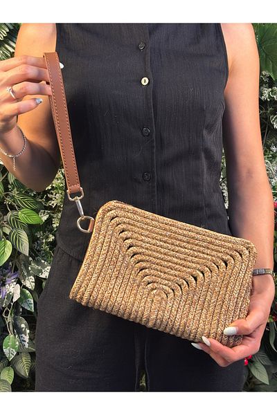 MaVaux Чанта клъч Soho Wicker Look от кожена смес