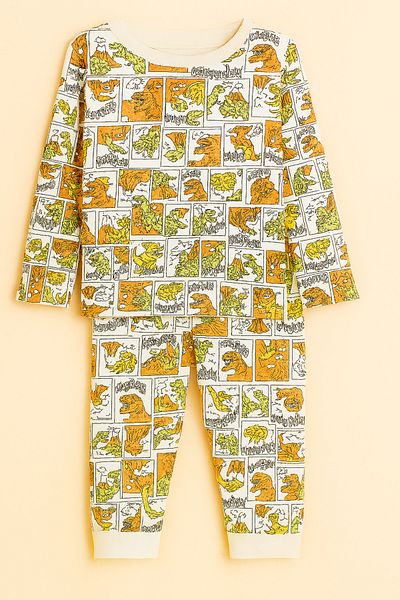 ESİLA KİDS Boys' Pajama Set Patterned Cotton Long Sleeve Pajama Set 2-6 Years