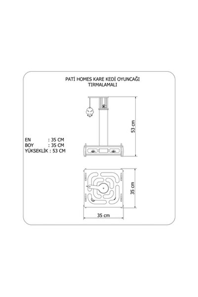 Patihomes Square Cat Toy Scratching