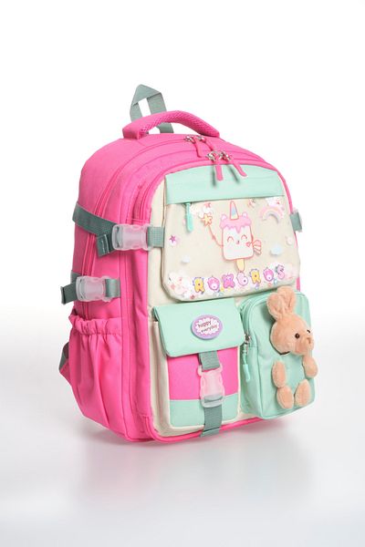 Roxbros Ice Cream Patterned 3-Piece Girl's School Bag Set - Pencil Holder and Thermal Nutrition Primary School Bag