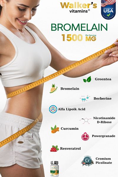 Walkers Bromelain Green Tea, Chromium, Curcumin, Berberine, Resveratrol.