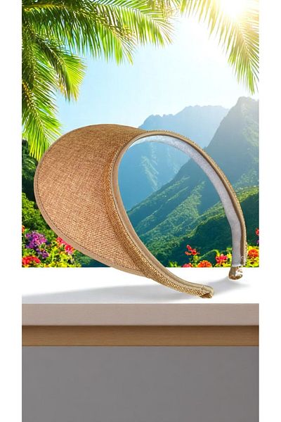 BY SCK Women's Straw Hat Summer Beach Hat Premium Quality - Visor Hat
