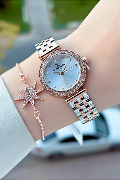 Daniel Klein Rose Gümüş Renk 28 Mm Kadın Kol Saati ve Bileklik