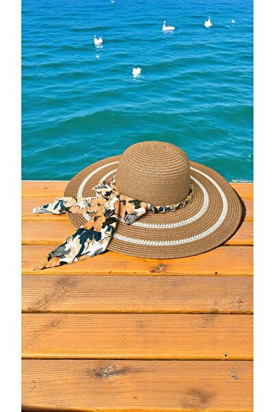 BY SCK قبعة نسائية من القش للشاطئ صيفية ذات جودة عالية - قابلة للطي - قابلة ل...