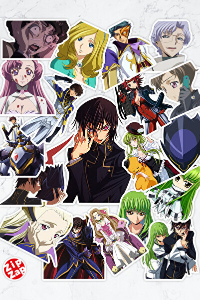 ZipZap Code Geass Anime Sticker Paketi (20 ADET)