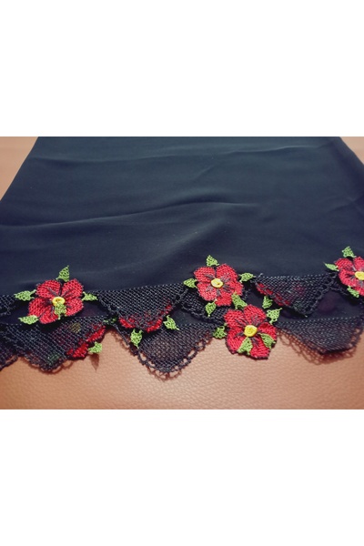 hoaryage Ручна робота Важка вишивка голкою Накидка для молитви, накидка для мевлюту, накидка для імамського шлюбу Креп-тканина