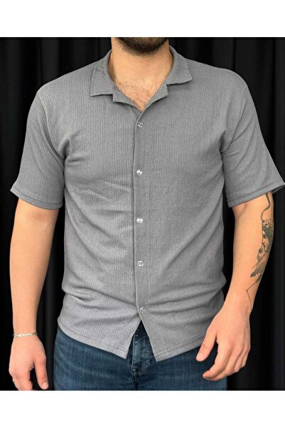 dwnwear Wrapped Crinkle Fabric Summer Lycra Unisex Women's Men's Short Sleeve Shirt