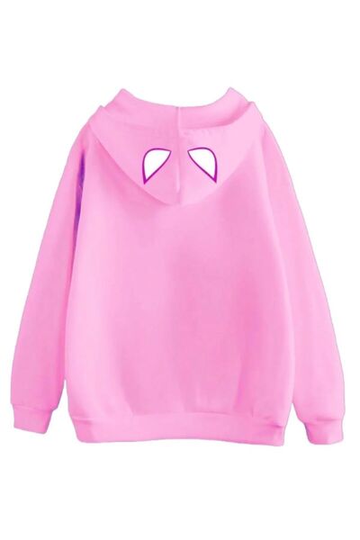 dwnwear Dwn Unisex Basic Hooded Spider Print Oversize Wide 3 Thread 100% Cotton Sweatshirt