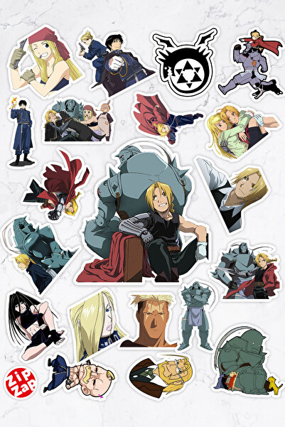 ZipZap Fullmetal Alchemist Brotherhood Anime Sticker Paketi (20 ADET)