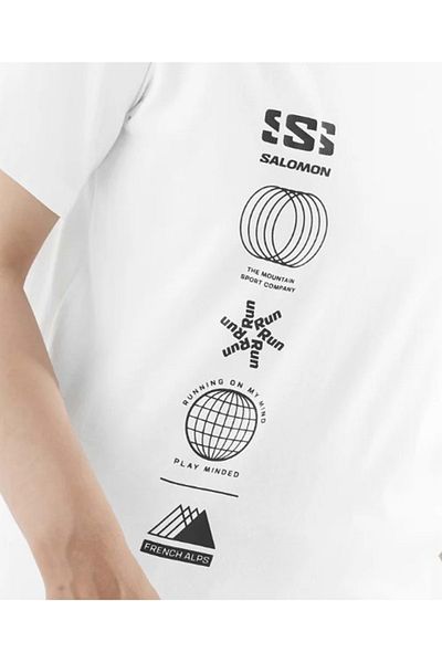Salomon Lc2233 Logo Combo Ss Tee W T-shirt pentru femei Alb