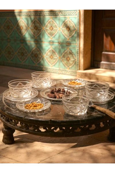 Yenigeldi 6 Pieces Glass Bowl Snack Bowl Sugar Bowl Snack Bowl Sugar Bowl Presentation Plate