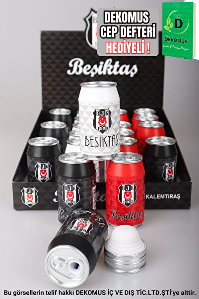 Beşiktaş "DEKOMUS CEP DEFTERİ HEDİYELİ" "TEKLİ" COKE TASARIM SİLGİLİ KALEMTRAŞ