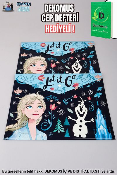 Disney "Dekomus Pocket Notebook with Gift" Licensed Frozen Elsa 2-Piece Snap File
