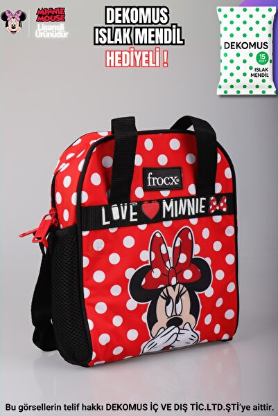 Minnie Mouse DEKOMUS İLE LİSANSLI MINNIE MOUSE BESLENME ÇANTASI TWEEN LOVE DOTS