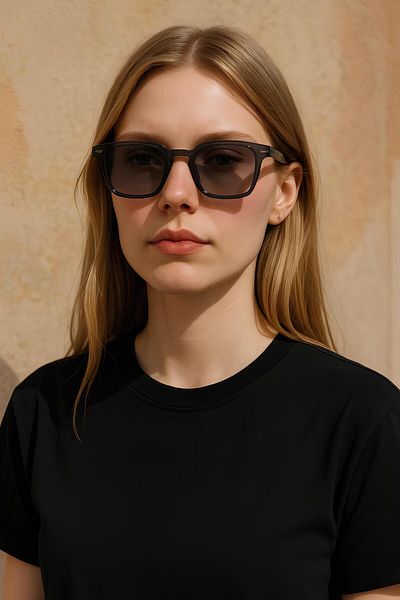 Eyesofia Gemerek Smoke Blue Black Unisex 2025 New Season Sunglasses