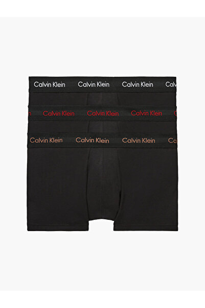 Calvin Klein Erkek 3'lü Low Rise Boxer - Cotton Stretch