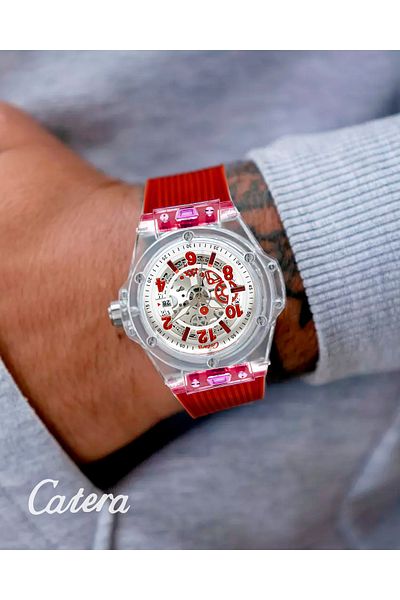 catera Men's watch, red, Rebel