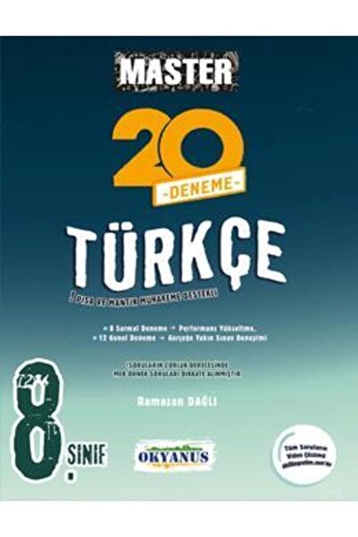 Okyanus Yayınları 8. Sınıf Türkçe Master 20 Denemesi