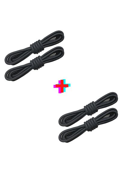 Mawrond 2 Pairs (4 Pcs), 200 Cm, Extra Sturdy, Thick, Ribbed Round Boots, Shoelaces