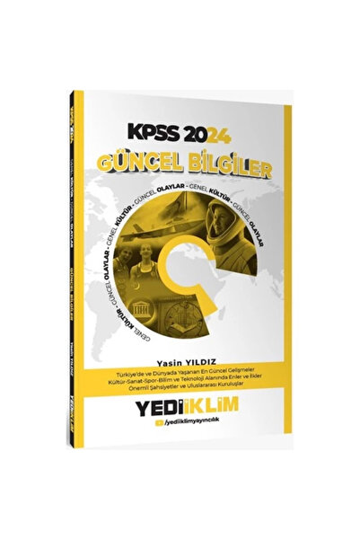 Yediiklim Yayınları 2024 KPSS Güncel Bilgiler 7 Deneme İlaveli Renkli Yediikl...