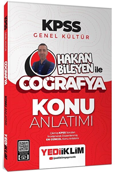 Yediiklim Yayınları 2025 KPSS Genel Kültür Hakan Bileyen ile Coğrafya Konu An...