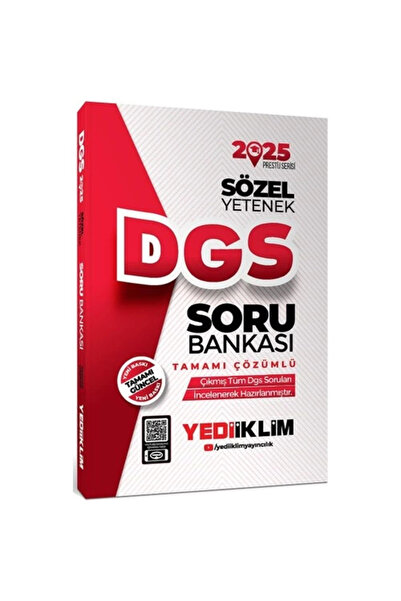 Yediiklim Yayınları 2025 DGS Sözel Yetenek Tamamı Çözümlü Soru Bankası