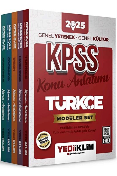 Yediiklim Yayınları 2025 KPSS Genel Yetenek Genel Kültür Konu Anlatımlı Modül...