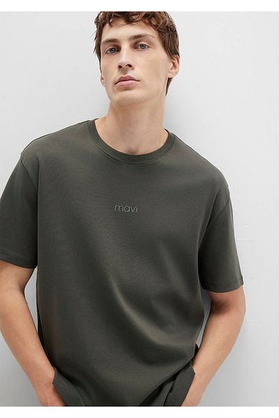 Mavi Printed Khaki T-Shirt Loose Fit / Loose Relaxed Fit 0613102-71553