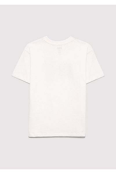Mavi Jeans Printed White T-Shirt Loose Fit / Loose Relaxed Fit 6610373-70057