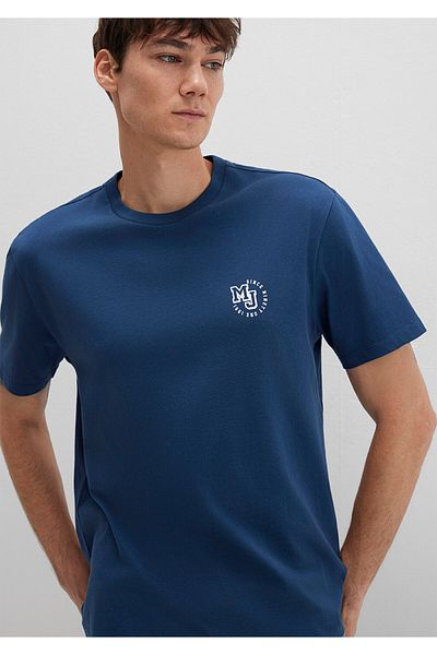 Mavi Μπλουζάκι με τυπωμένο λογότυπο MJ Navy Blue Loose Fit / Loose Relaxed Fit 0612839-89287