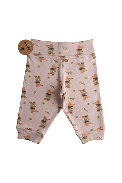 Bondilolly Șort pentru copii cu model de vulpe din interlock de bumbac