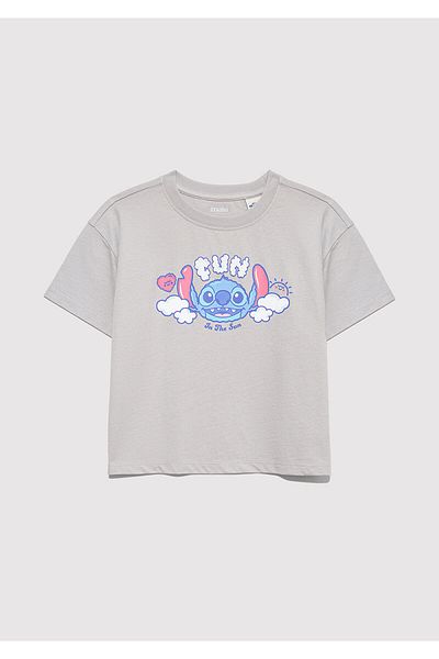 Mavi Stitch Printed Gray T-Shirt Loose Fit / Loose Relaxed Fit 7610374-70075