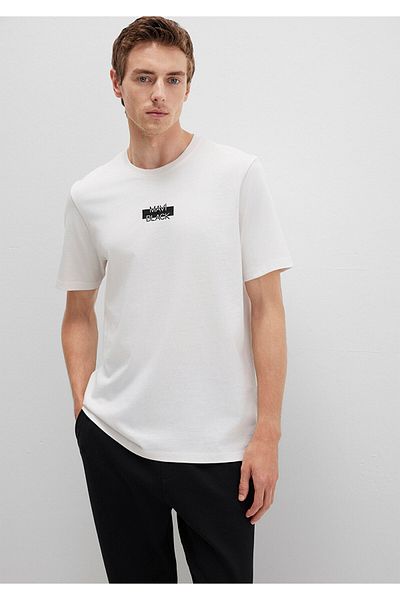 Mavi Black White T-Shirt Regular Fit / Regular Cut 0612873-70057