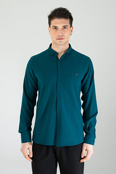 Artı1 Slim Fit Long Sleeve Easy-Iron Sweat-Absorbing Breathable Texture Four Seasons Men's Shirt