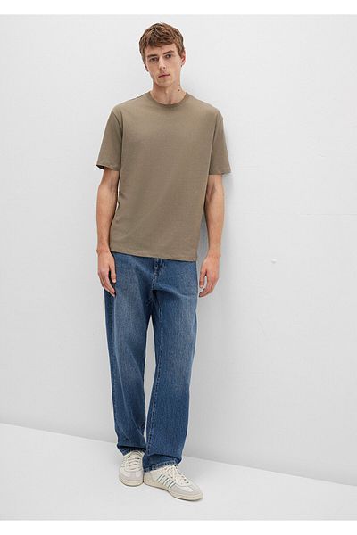 Mavi Μπλουζάκι Haki Basic Loose Fit / Bol Rahat Kesim 066249-71816