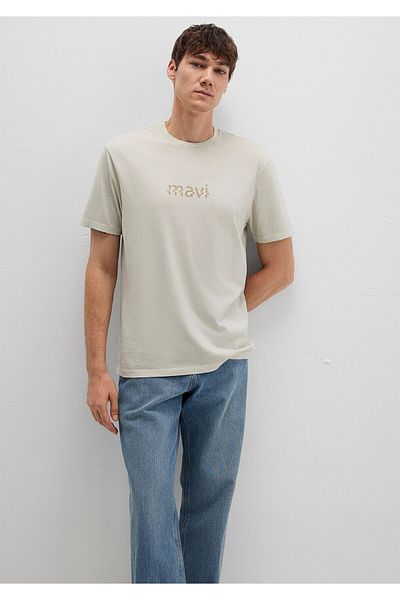 Mavi Τυπωμένο μπεζ μπλουζάκι Loose Fit / Loose Casual Cut 0612933-70134